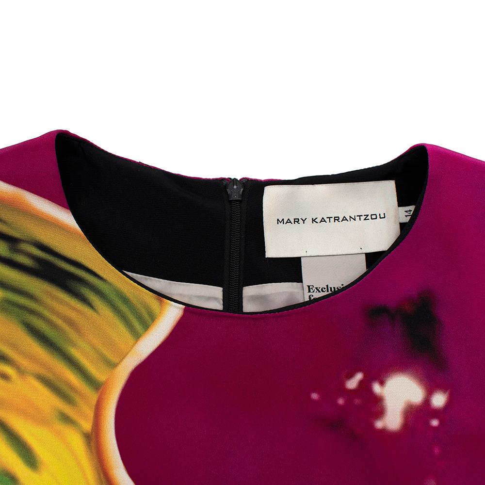Mary Katrantzou Multi-coloured Swirl Pattern Shift Dress - Size US 10 For Sale 1