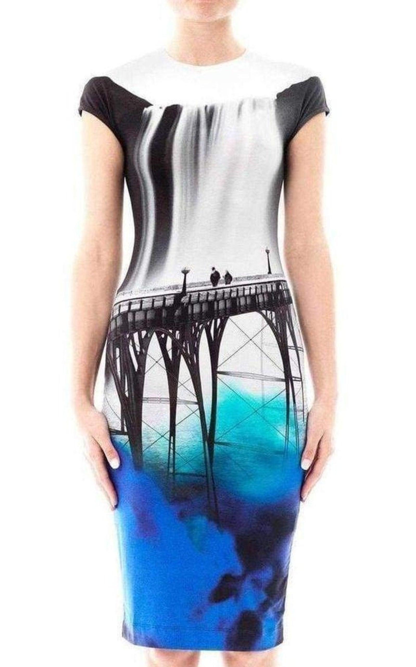 Purple Mary Katrantzou Multicolor Elay San Francisco Jersey Dress XS For Sale