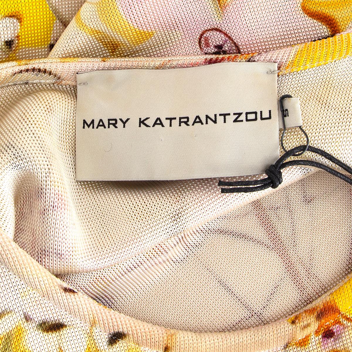 MARY KATRANTZOU multicolor viscose PRINTED JERSEY SLEEVELESS BODYCON Dress S For Sale 1
