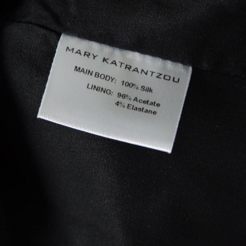 Mary Katrantzou Nebraska Printed Silk Satin Off Shoulder Peplum Maxi Dress M In Good Condition In Dubai, Al Qouz 2