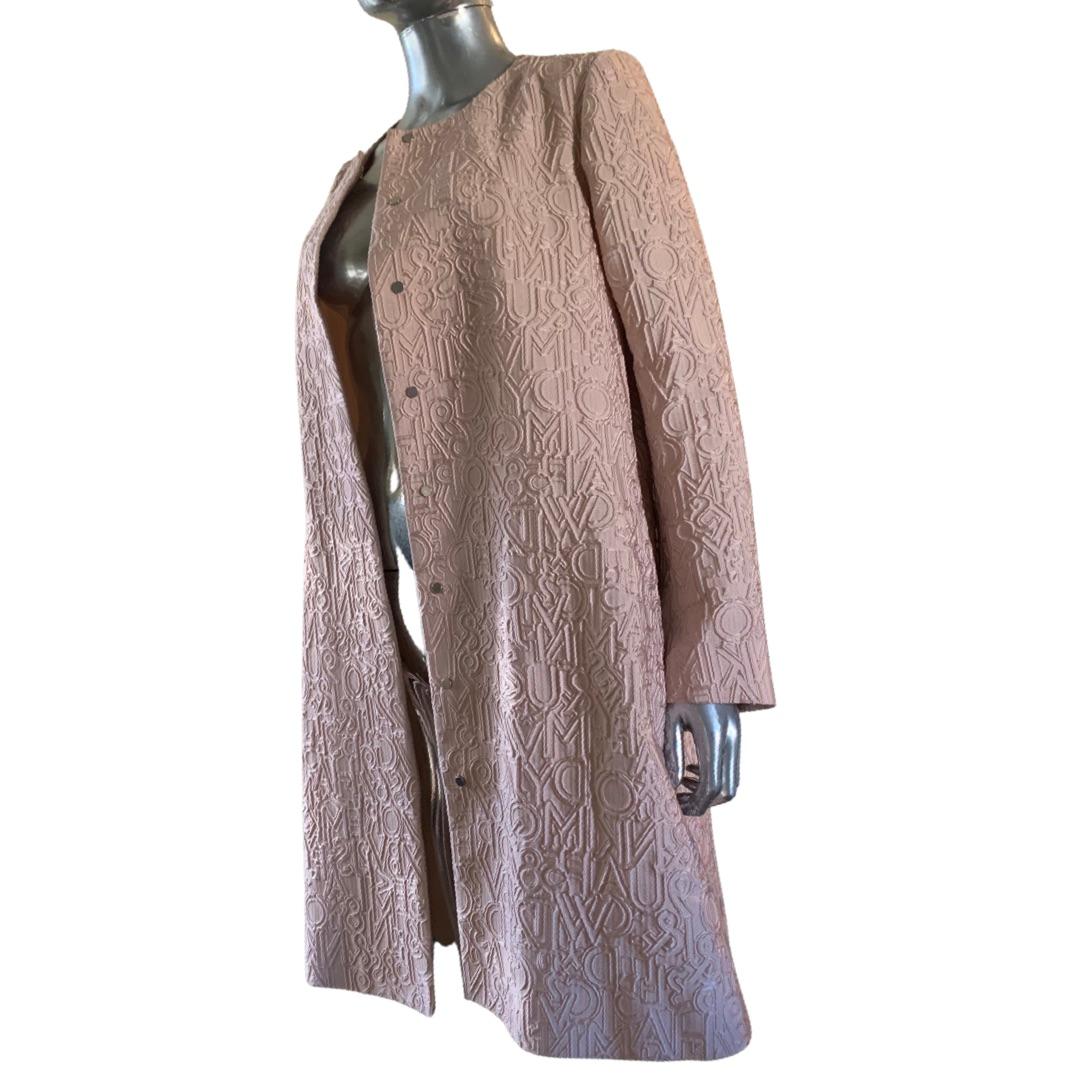 Mary Katrantzou UK Pink Calligraphy Collection Alphabet Coat/Dress Size 6 For Sale 2