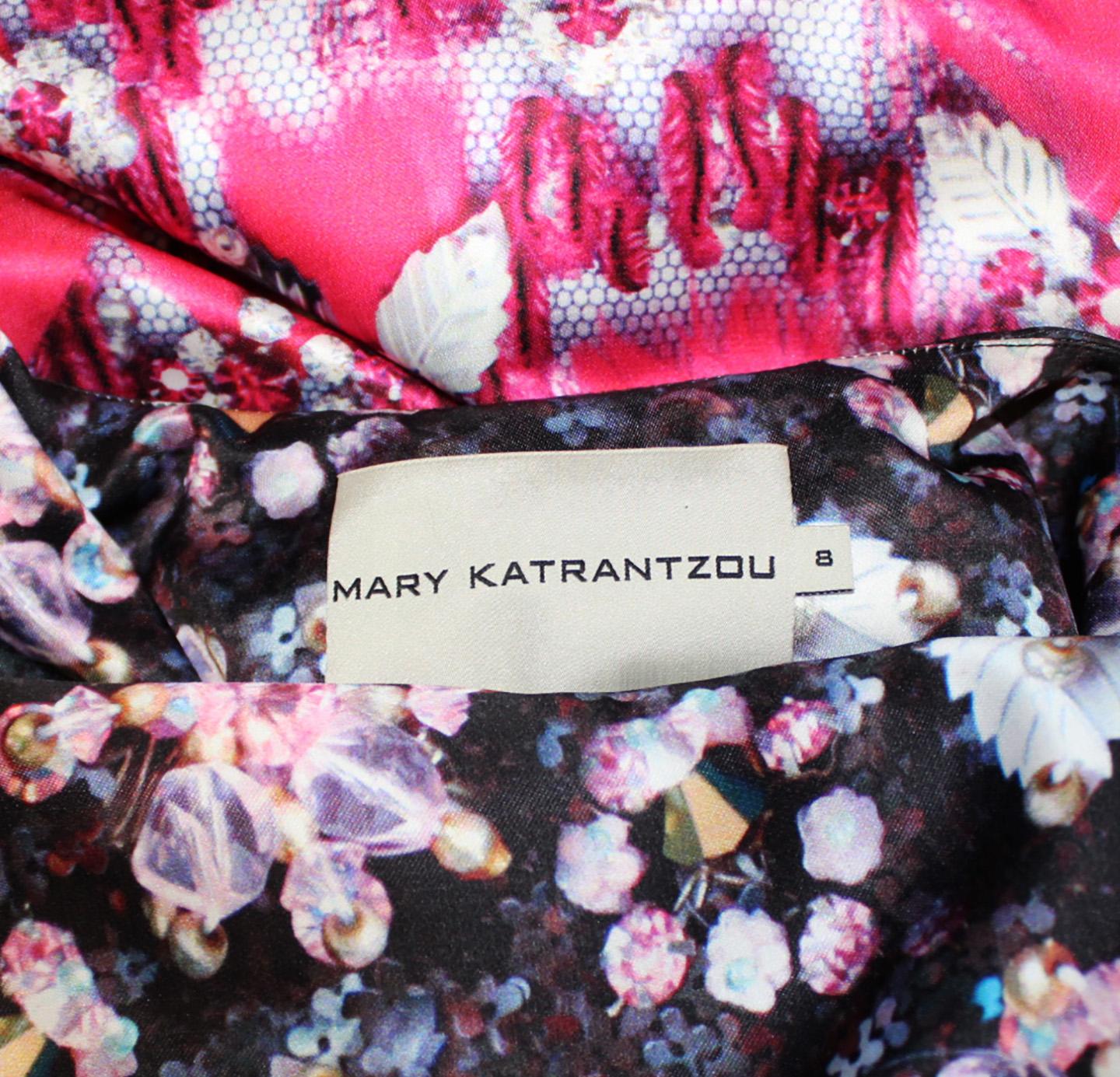 Mary Katrantzou Pink Jewel Fantasy Print A Line Jacket 8 US 1