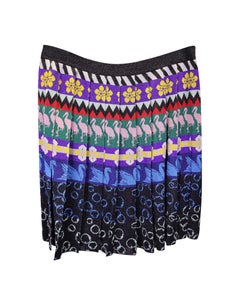 Jupe plissée Mary Katrantzou en viscose multicolore