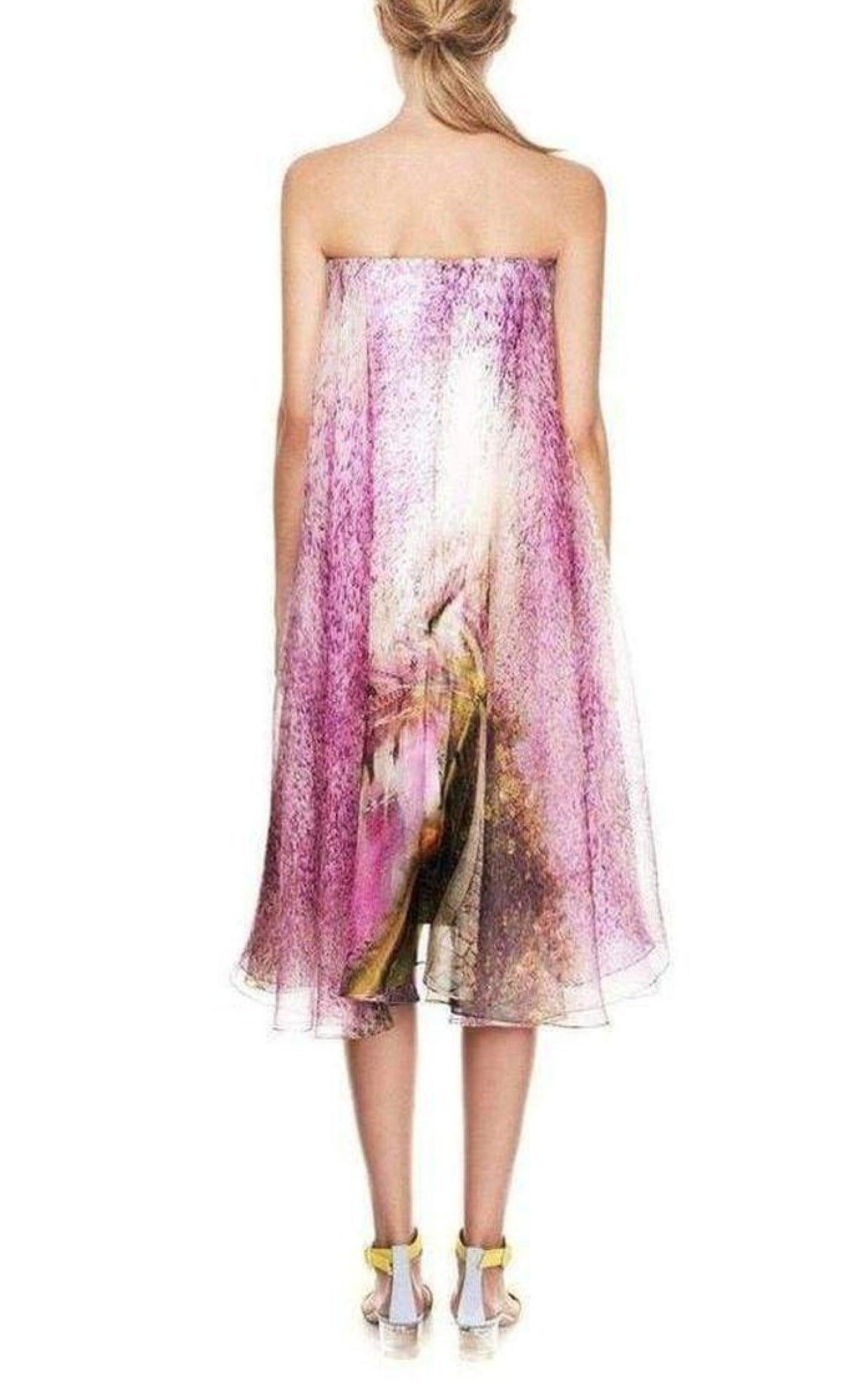 Gray Mary Katrantzou Purple Underwood Varro Dress UK 8 / US 4 For Sale