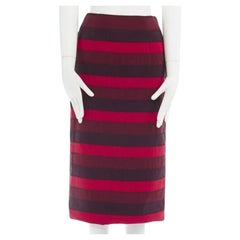 MARY KATRANTZOU Jupe midi ajustée recouverte d'un ruban à rayures rouges GB8 26"