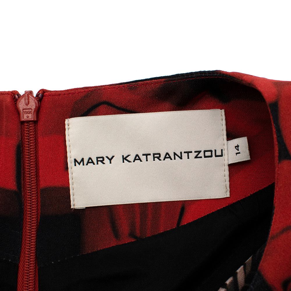 Women's or Men's Mary Katrantzou Red Typewriter Print Shift Dress - Size US 10