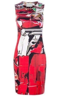 Mary Katrantzou - Robe sans manches en soie imprimée S