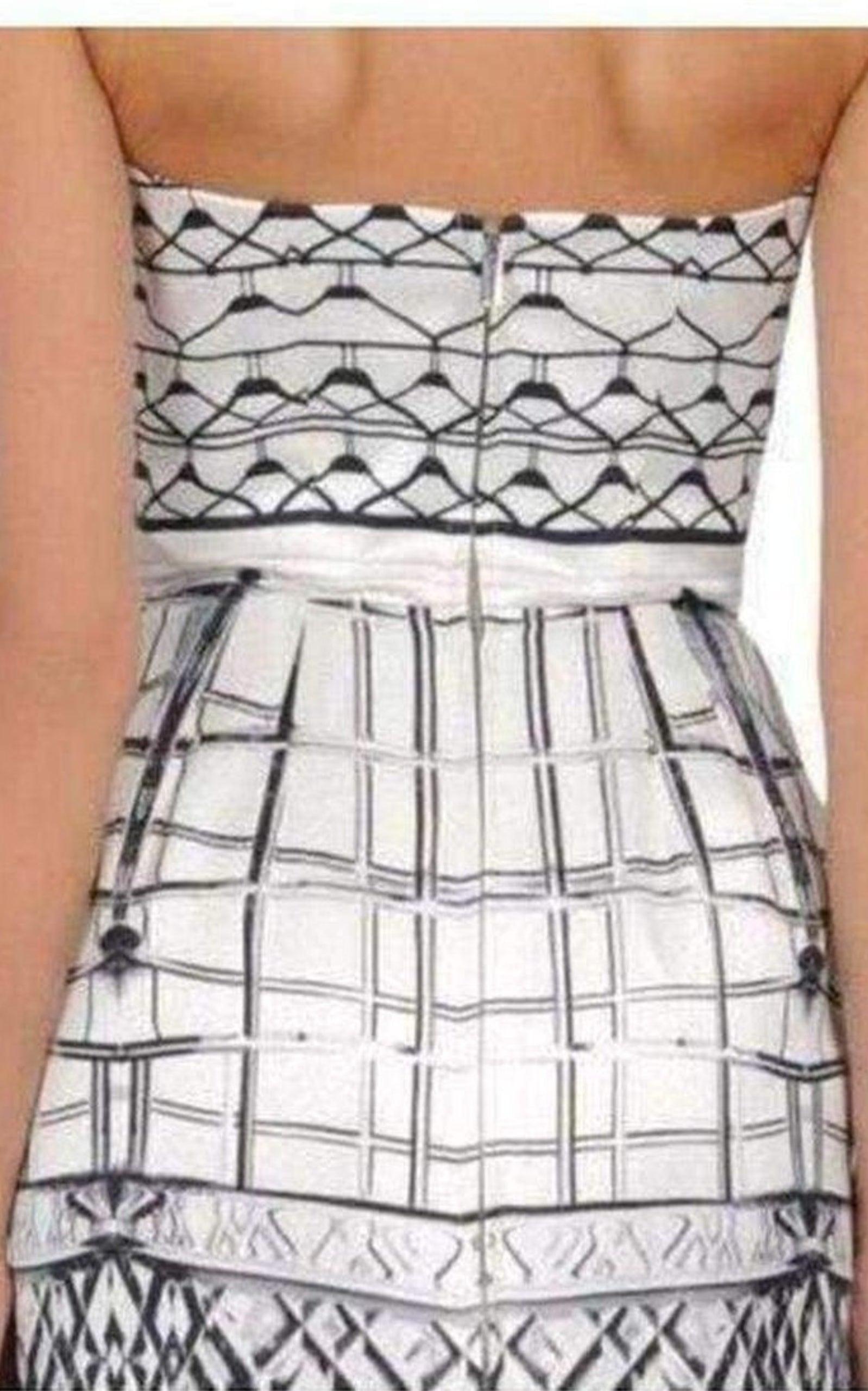 Donna Mary Katrantzou Starbright Bustier Jacquard Dress UK 12 / US 8 in vendita