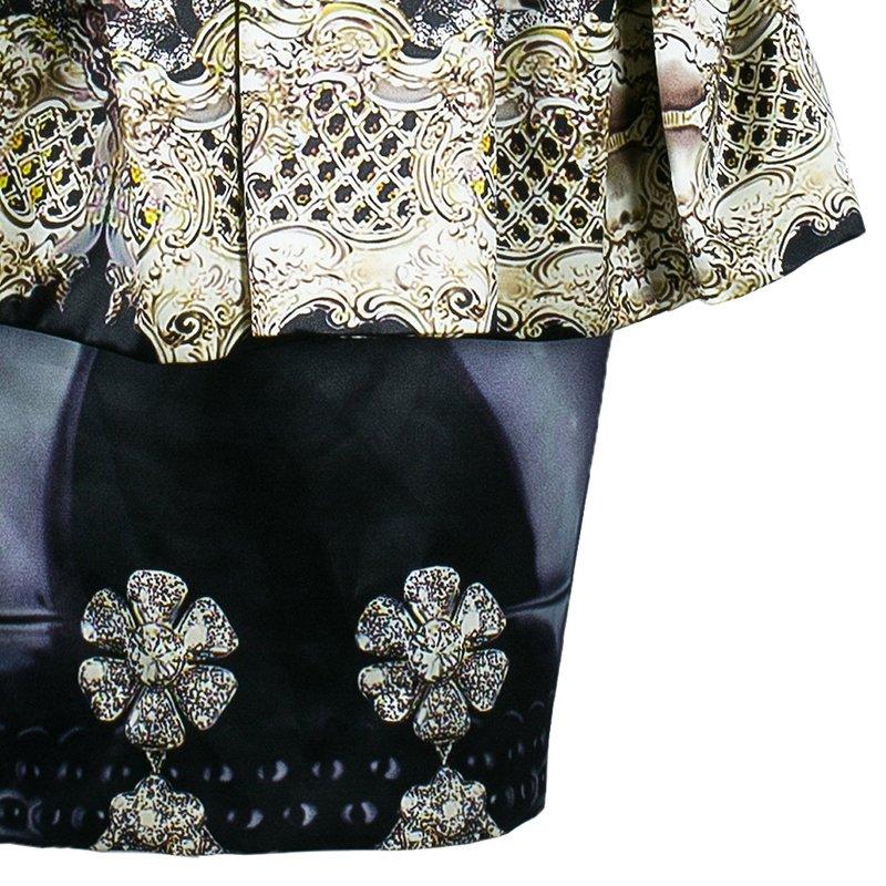 Mary Katrantzou Strapless Peplum Printed Dress M In New Condition In Dubai, Al Qouz 2