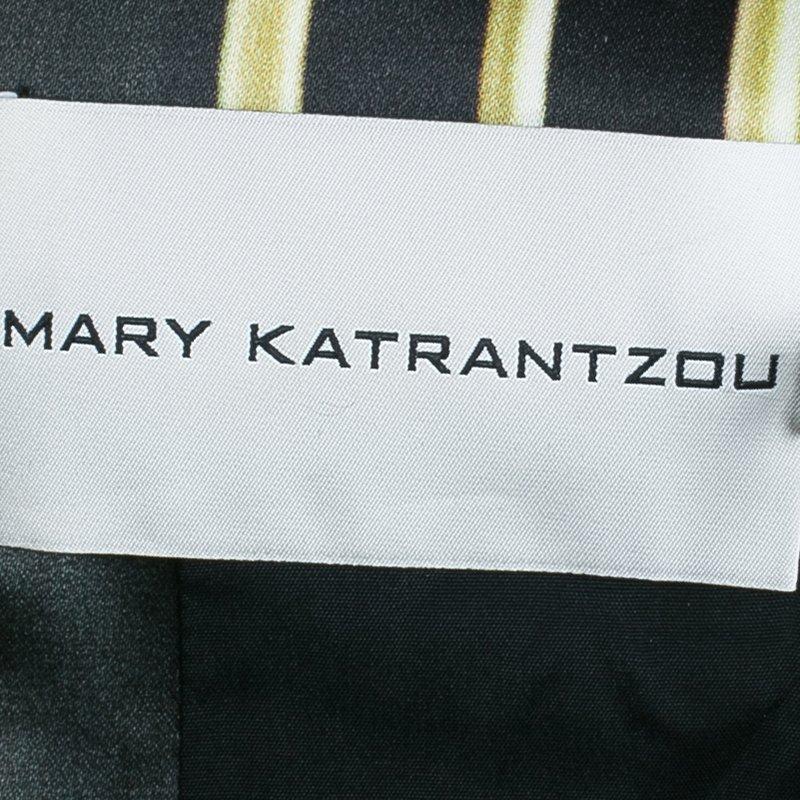 Mary Katrantzou Strapless Peplum Printed Dress M 2