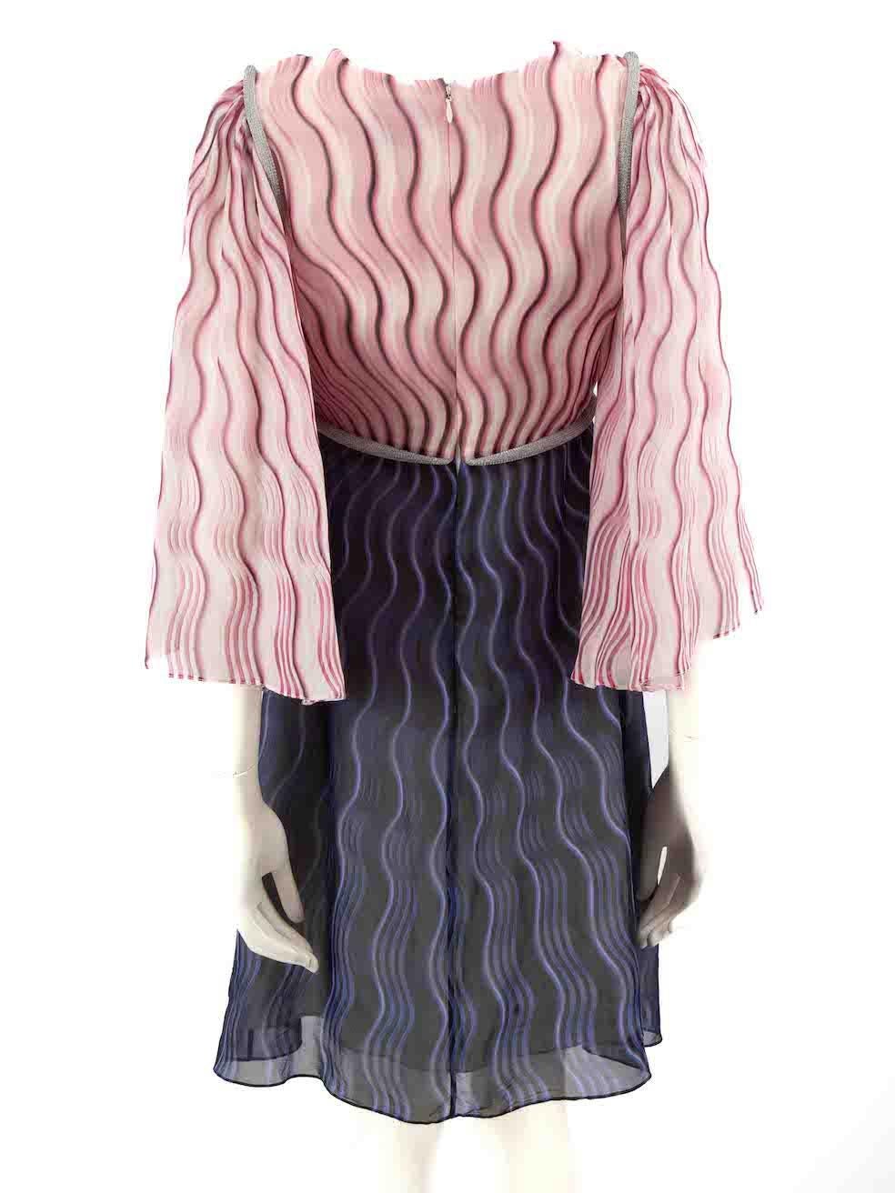 Grigio Mary Katrantzou - Vestito con motivo astratto bicolore - taglia S in vendita