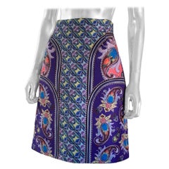 Mary Katrantzou UK Falda de la Colección Floral Moderna Generada por Ordenador Talla 8