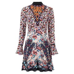 Mary Katrantzou Women's Floral Print Long Sleeve Mini Dress