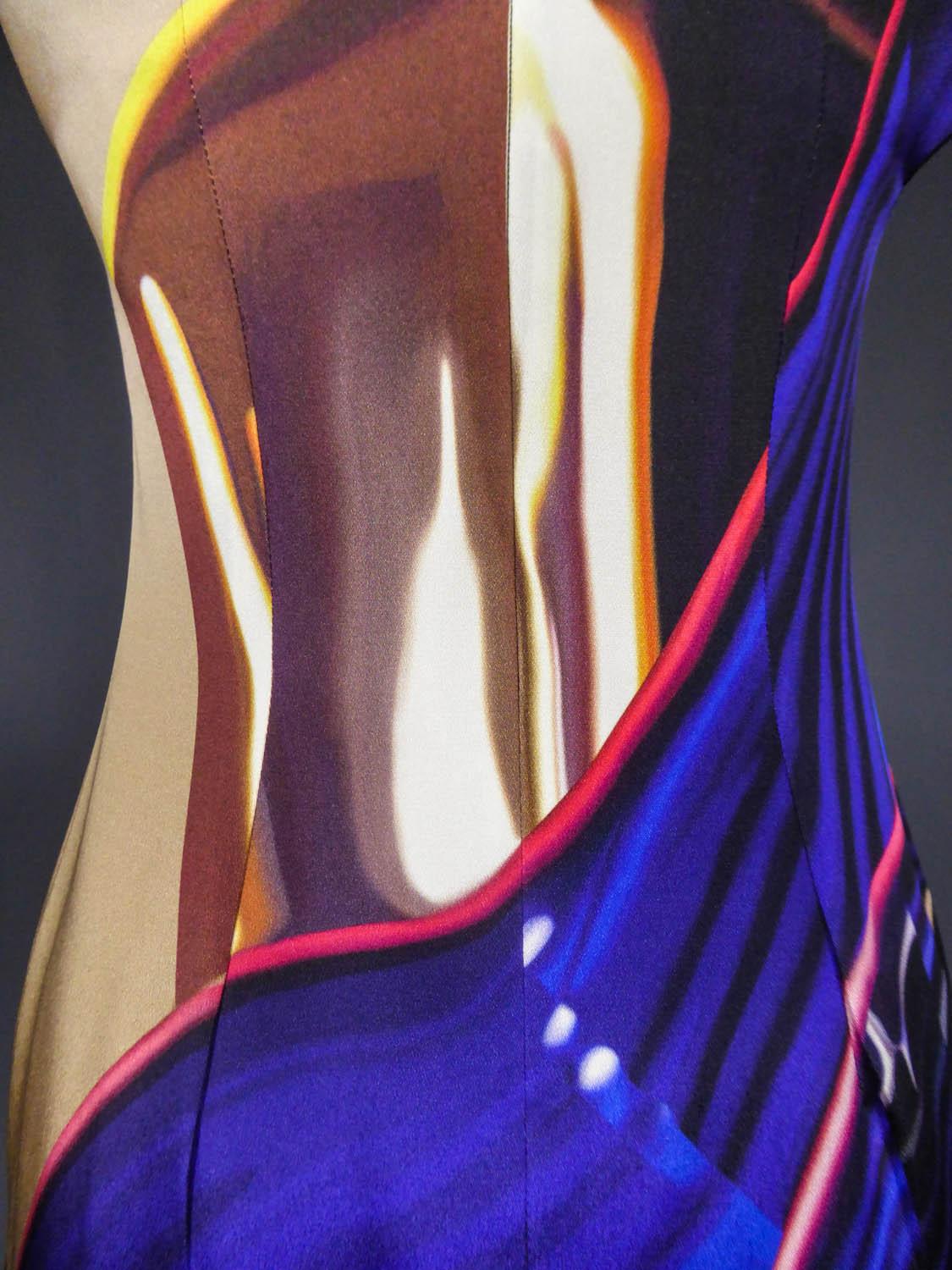 Mary Katranzou Robe asymétrique en soie imprimée Circa 2010 en vente 5