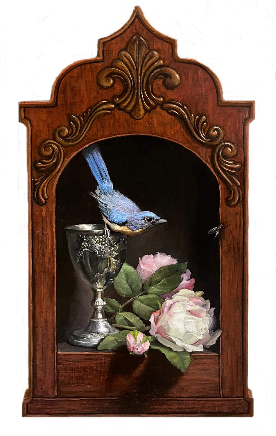 L'acchiappamosche - Still-Life Painting Nero di Mary Kay West