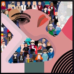 "Buon occhio" stampa montata su acrilico su carta metallizzata