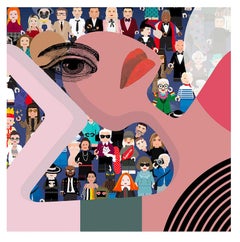 "Buon occhio" stampa montata su acrilico su carta metallizzata