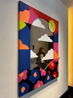 "Sblocca i tuoi sogni Riflessione" acrilico su legno con specchio