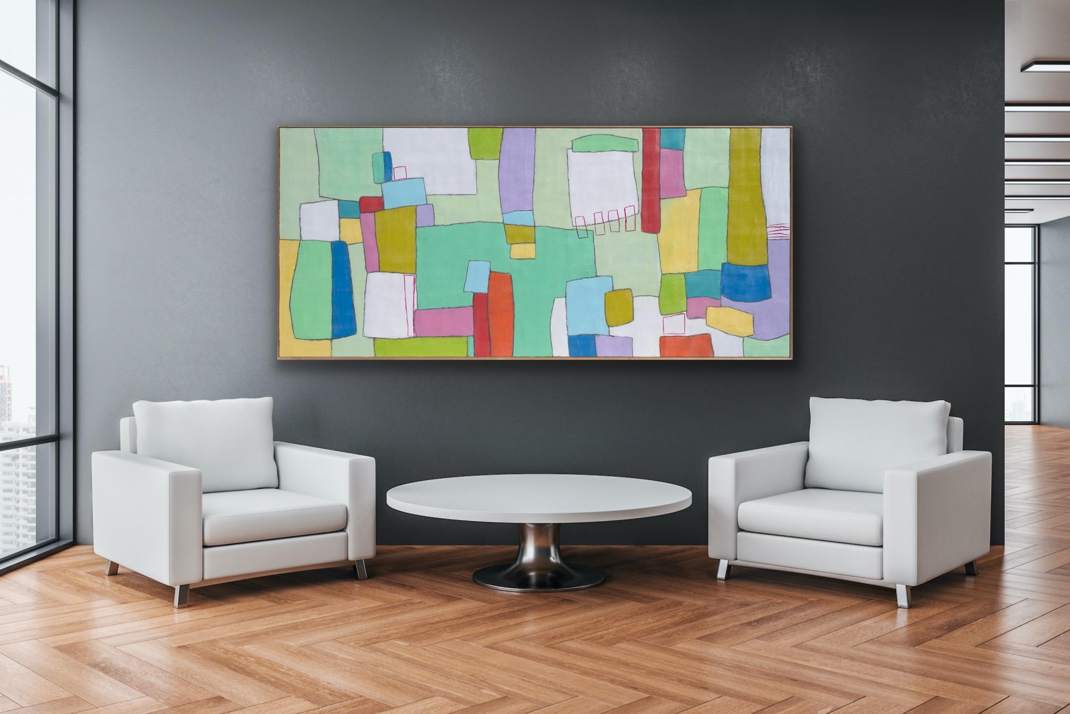 Exit - Abstract Geometric Painting by Mary Long