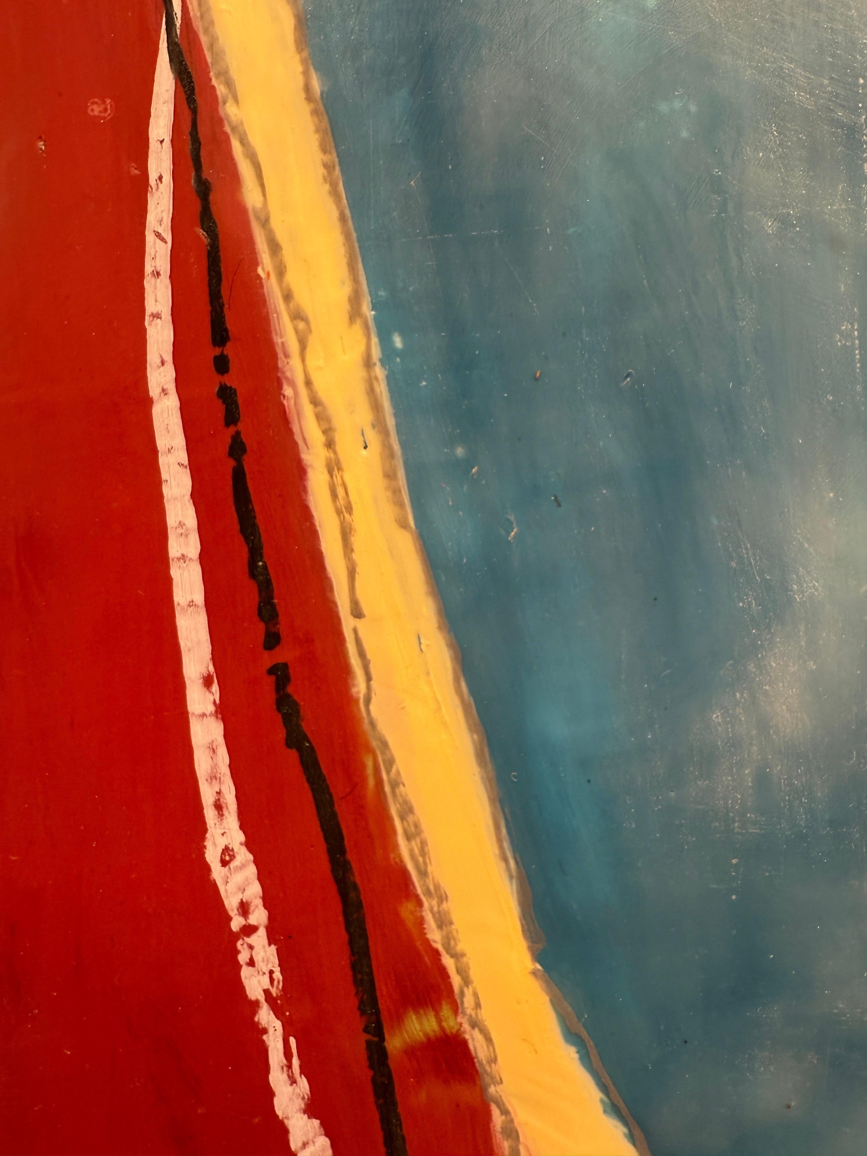 Pesciolino 2 - Abstract Painting Beige di Mary Long
