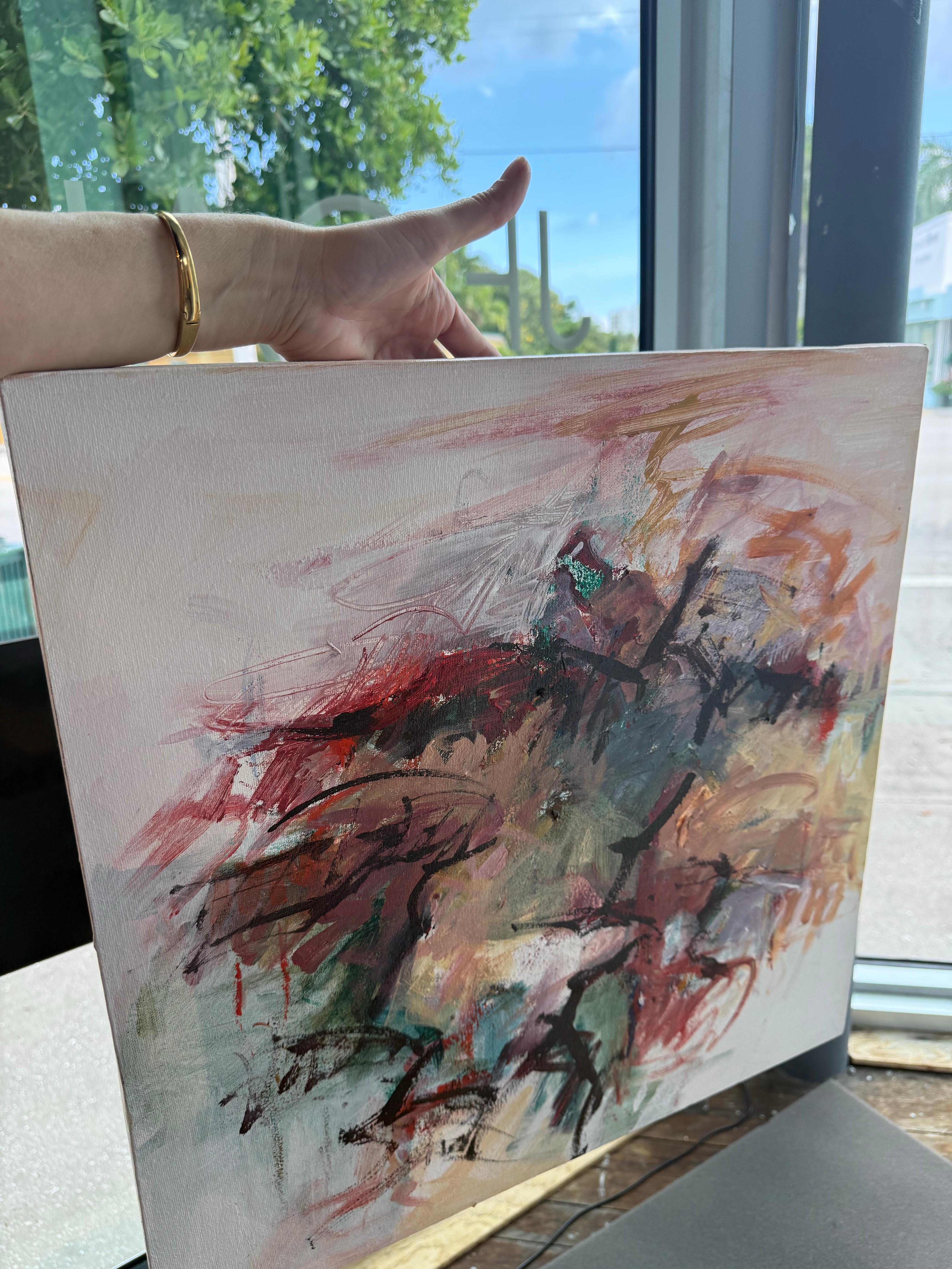 Acrylic on Canvas Titled “Been There Done That” - Abstract Painting by Mary Lou Siefker