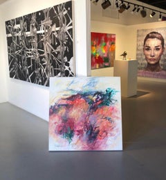 Acrílico sobre lienzo Titulado: "Saltar, correr y jugar"  40 x 40