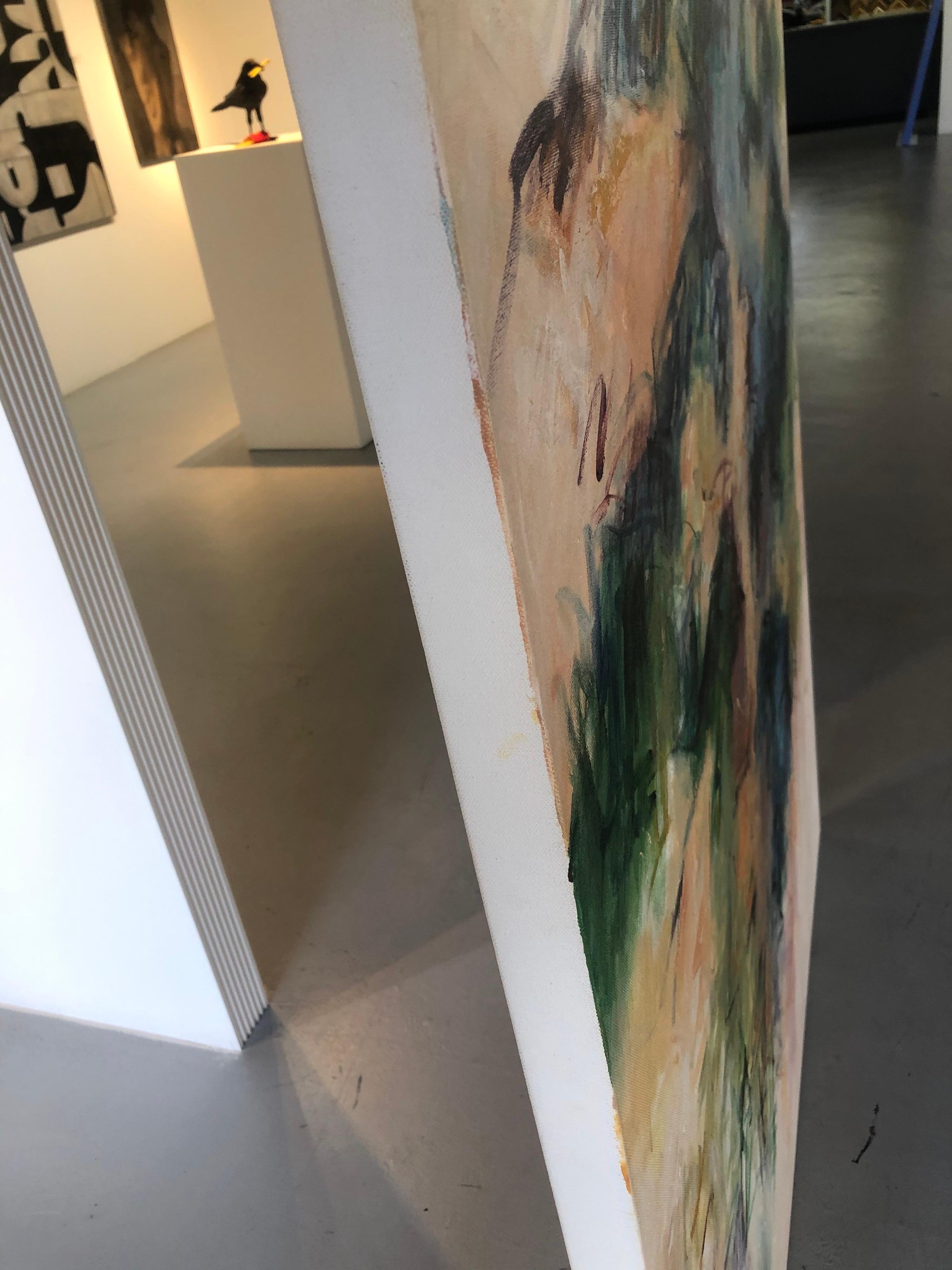 Pintura acrílica sobre lienzo titulada: Crescendo azul en venta 2