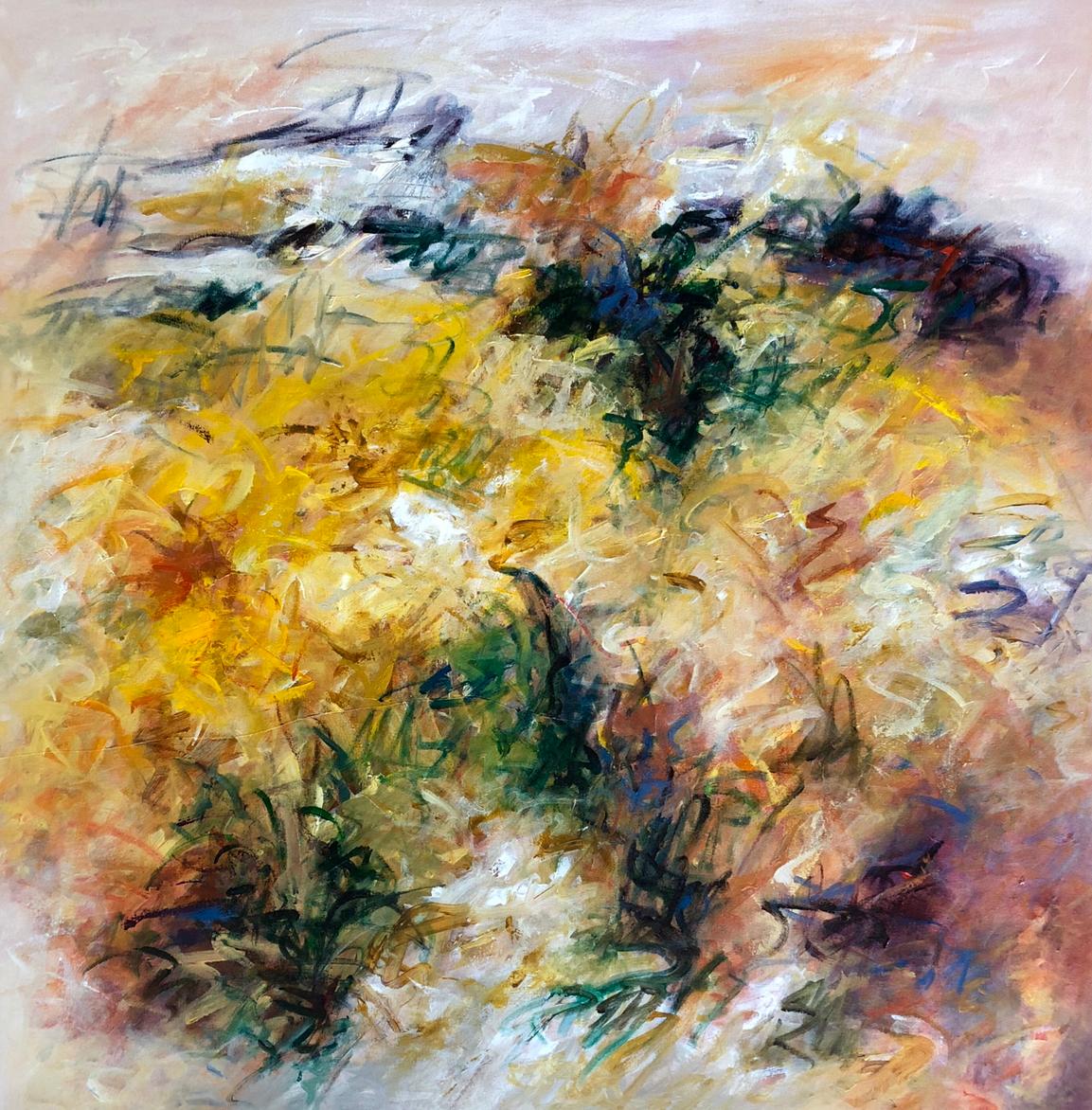 Acrylic Painting on Canvas Titled: "Summer Glow"  40 x 40