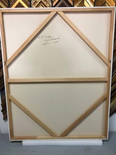 Pintura acrílica sobre lienzo titulada: Crescendo azul