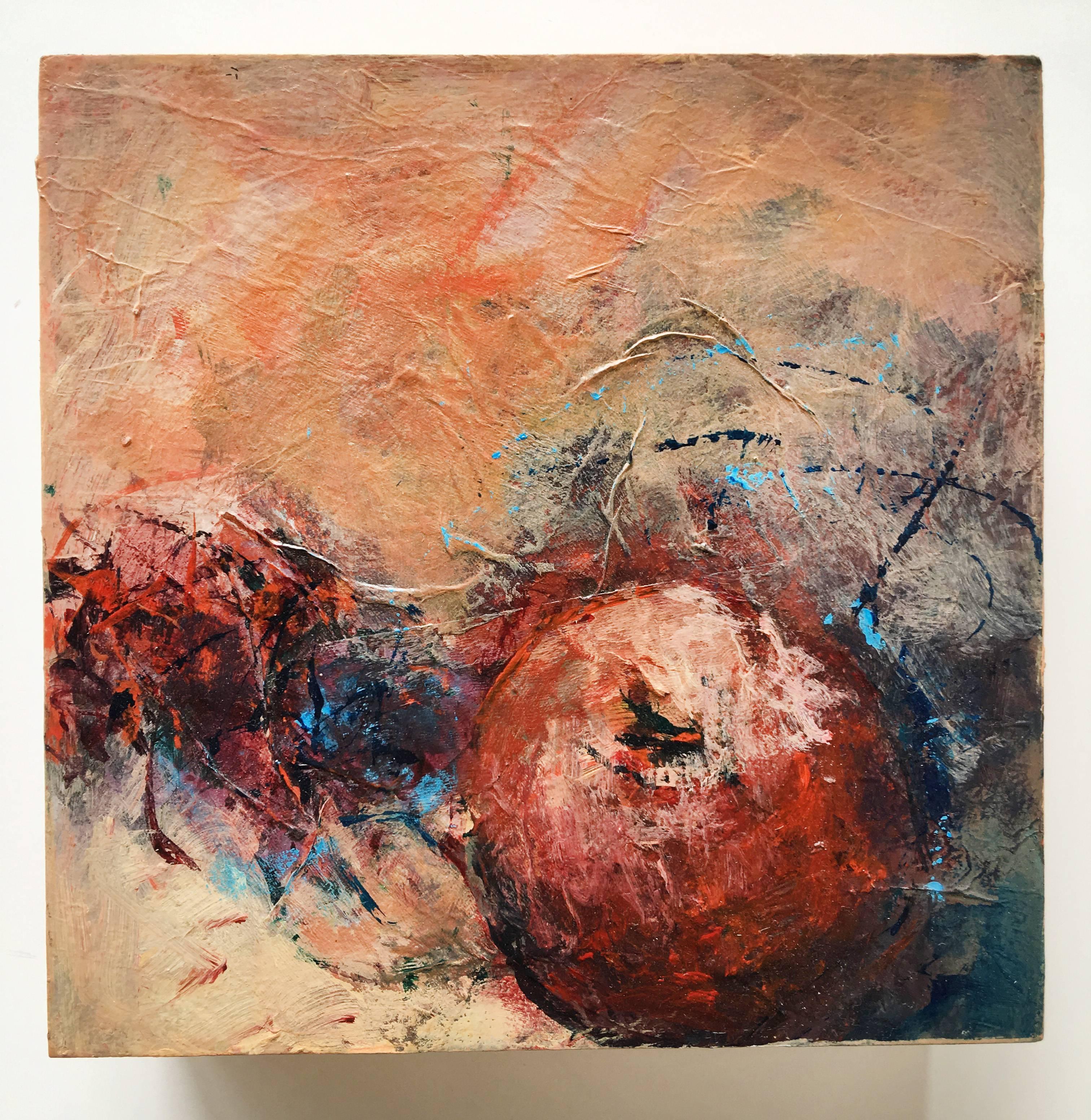 Small Box Series, Stillleben 1, Acryl auf Platte 

Mary Lou Siefker ist eine 87-jährige Künstlerin aus Broward County, die ihre Werke seit 1977 ausstellt. Sie hat zahlreiche Preise und Stipendien erhalten. "Ihre Gemälde durchbrechen oft die Grenze