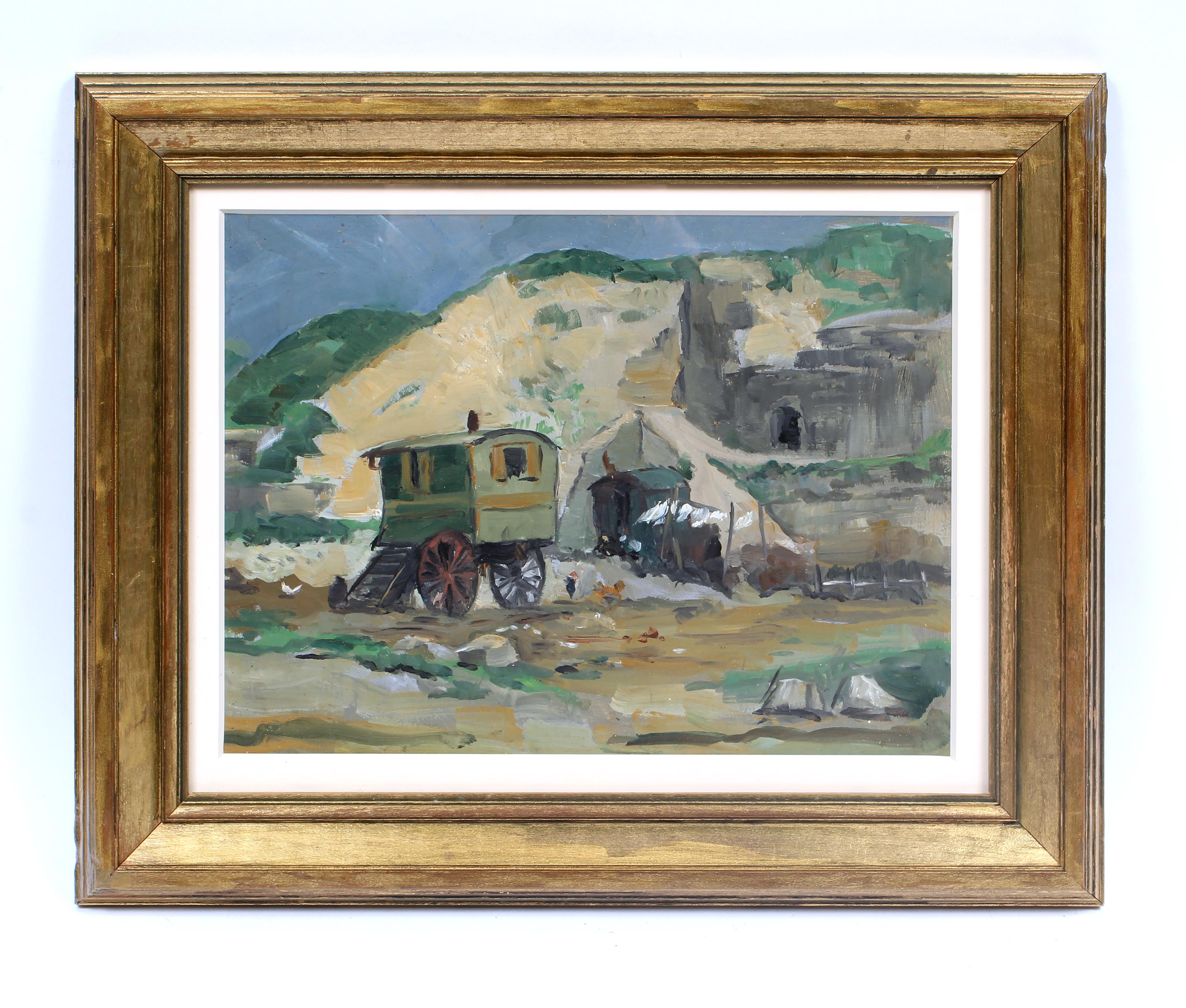 Mary Louise (Low) Fairchild  Landscape Painting - American Impressionist Female Artist Mary Fairchild Oil Painting Signed French