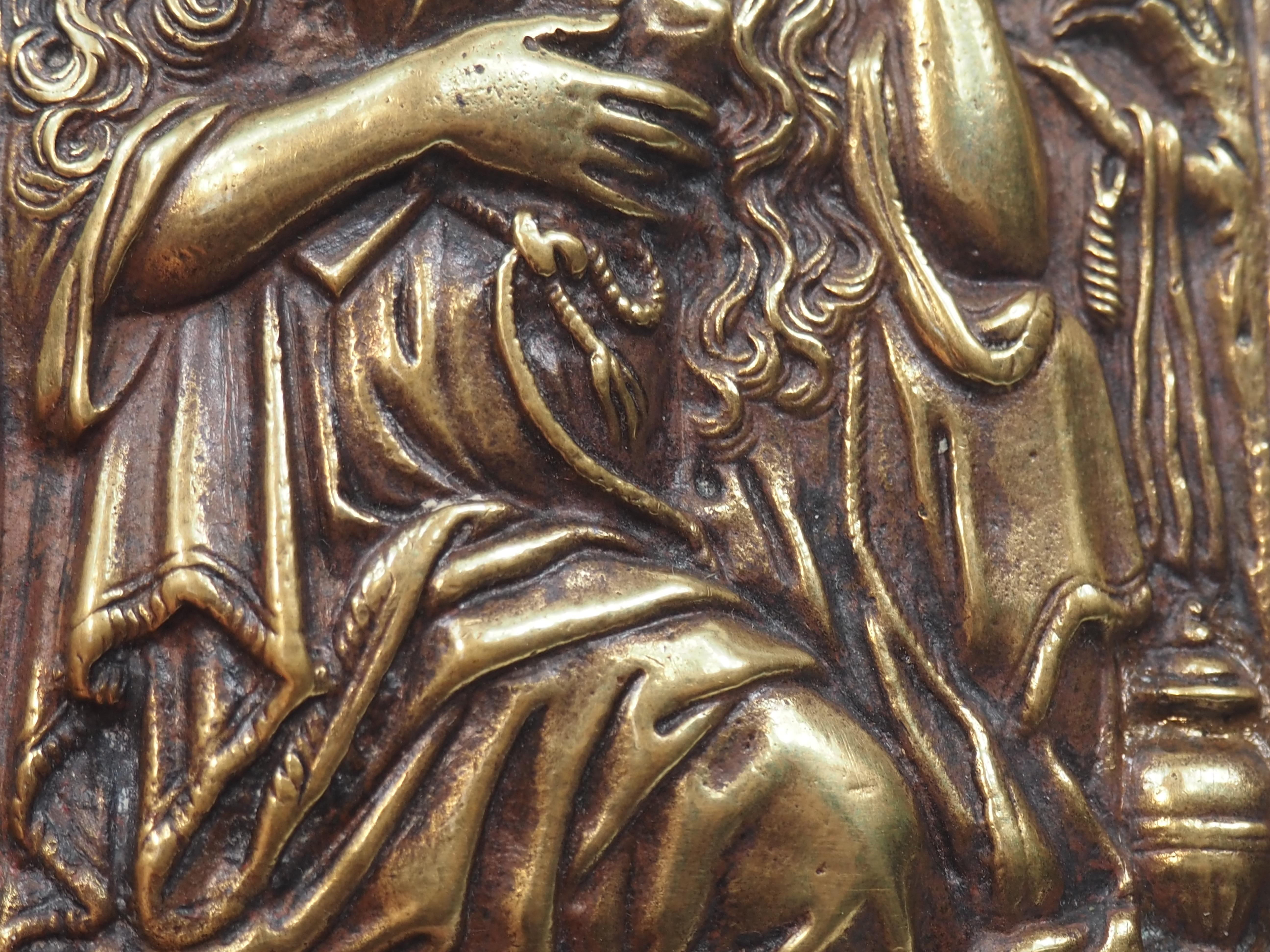 Mary Magdalene in Penitence, Cast bronze relief, 16th/17th century en vente 6
