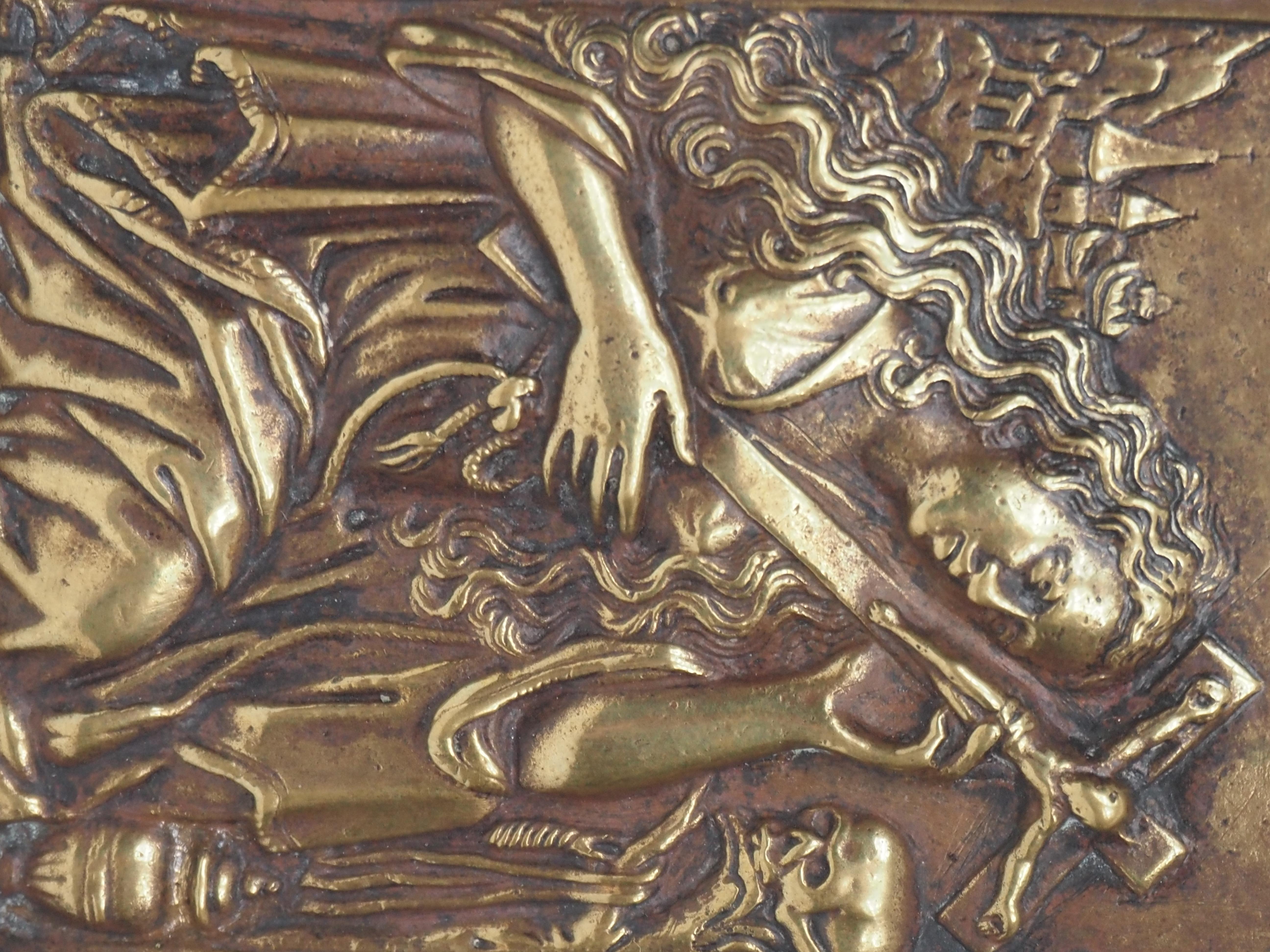 XVIIIe siècle et antérieur Mary Magdalene in Penitence, Cast bronze relief, 16th/17th century en vente