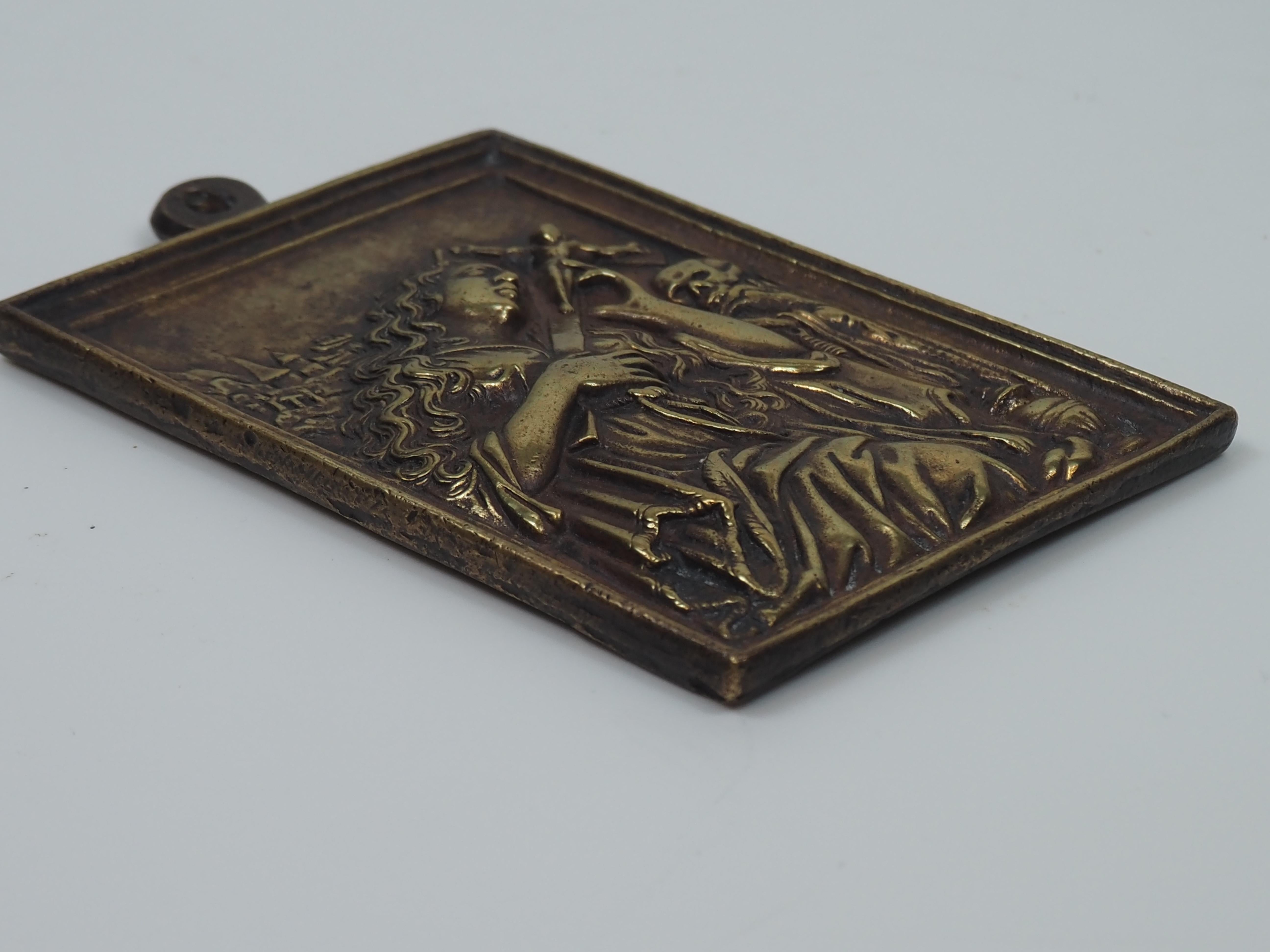 Mary Magdalene in Penitence, Cast bronze relief, 16th/17th century en vente 1