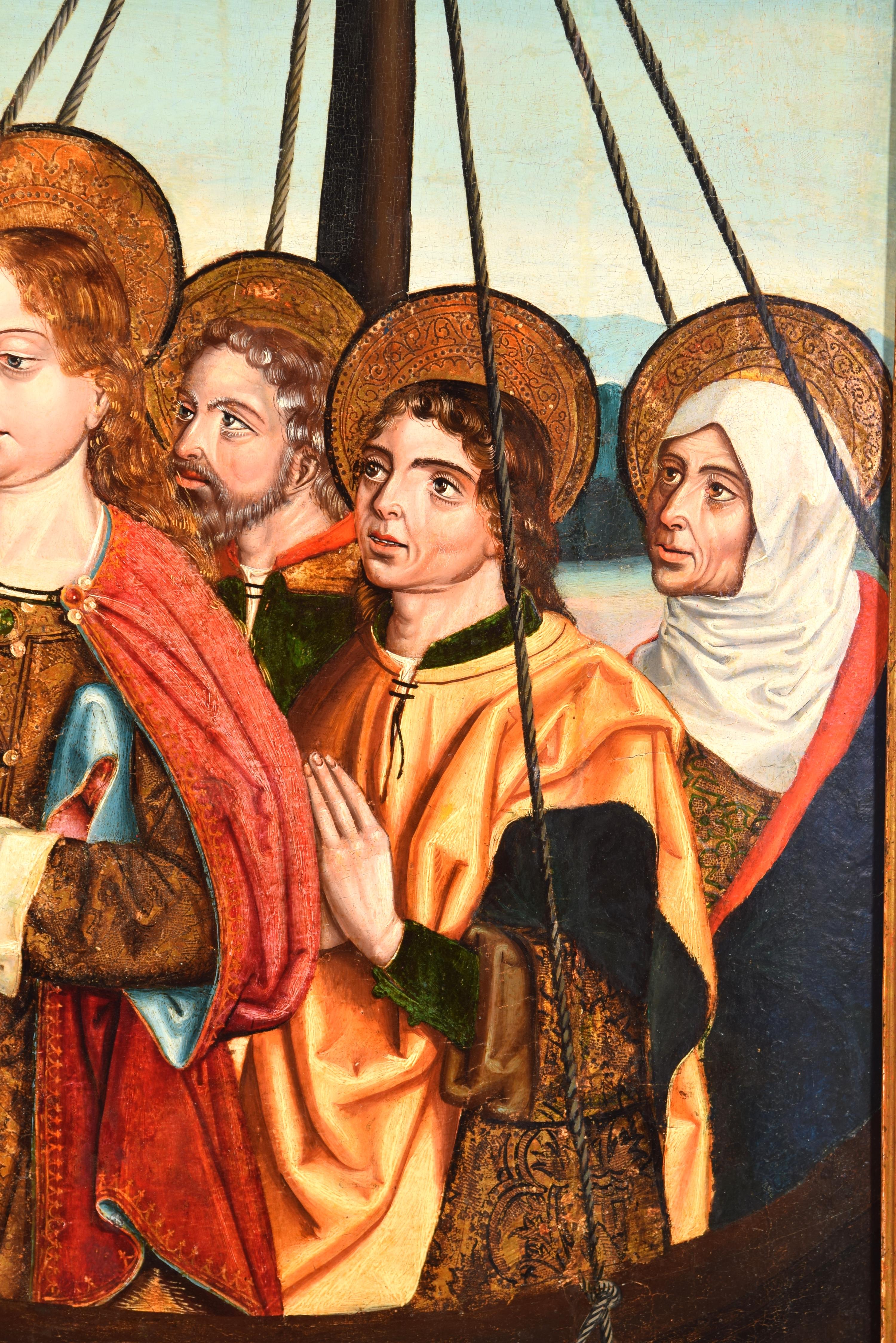 Mary Magdalene auf ihrem Weg nach Marseille. Kastilische Schule, 15. Jahrhundert. im Angebot 1