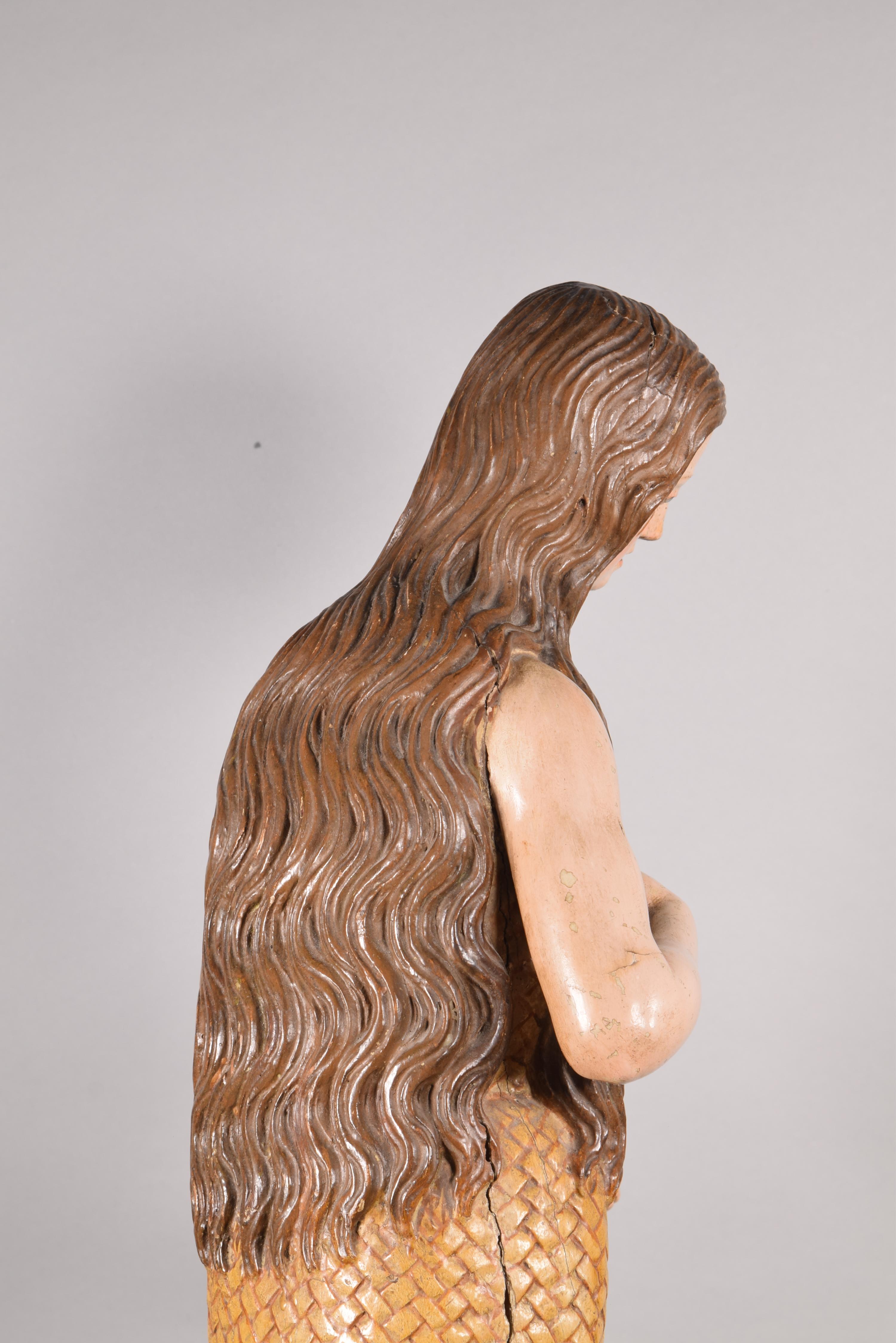 Mary Magdalene, Polychromed Wood, Spain, Ca Late 17th C, after Pedro de Mena 3