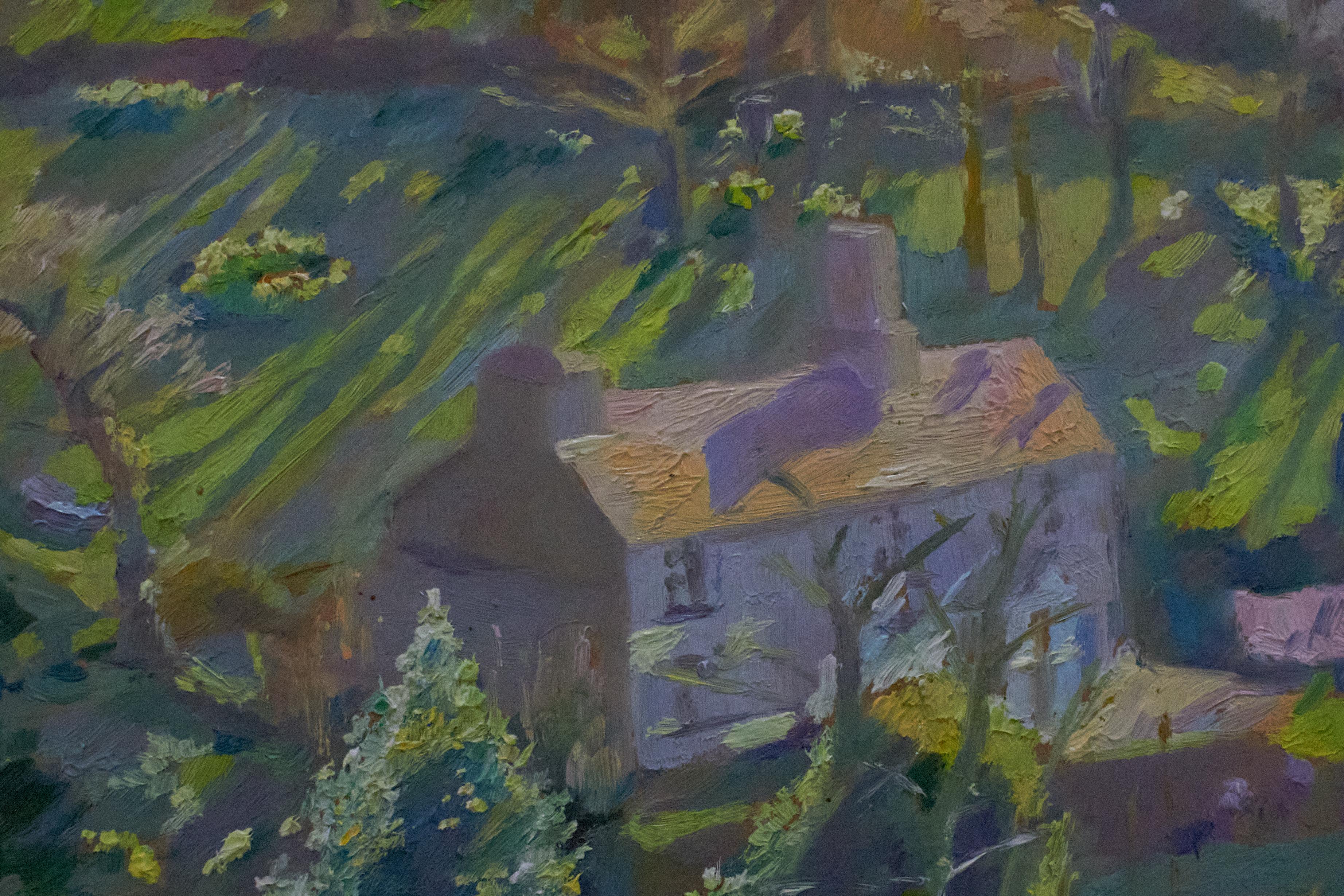 Mary Martin - Framed Cornish School Contemporary Oil, Summer Cottage 1