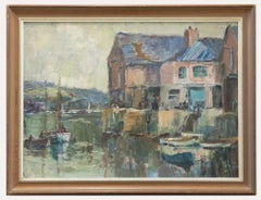 Stile di Mary McCrossan (1865-1934) - Olio del 20° secolo, Guardando il porto