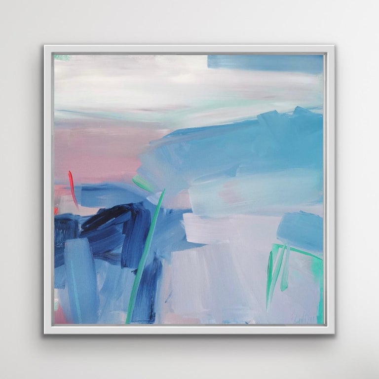 Mary McDonald Towards Home, SemiAbstract Scottish Landscape Painting, Bright Abstract Art For