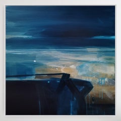 Winter's Edge, Mary McDonald, Original Abstract Water Coastal Painting