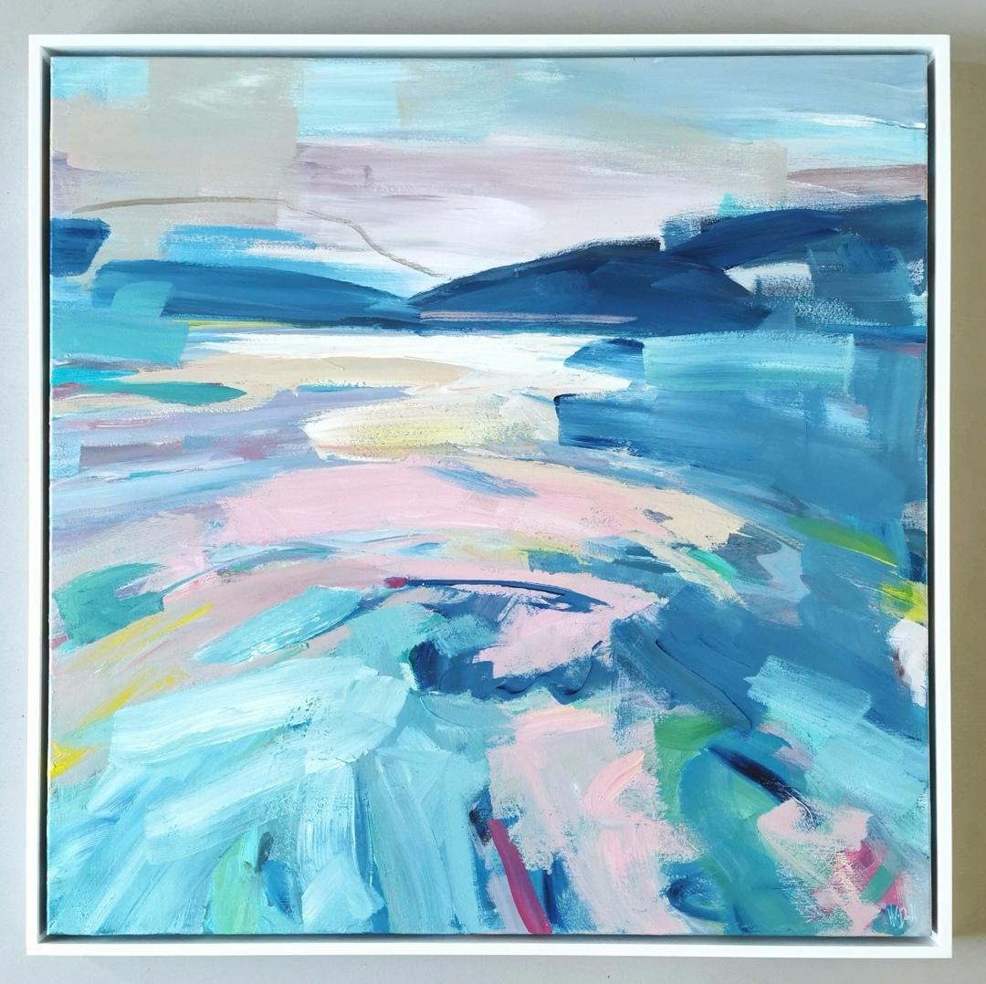 Peinture de paysage écossais semi-abstrait Loch Lomond « In My Free Time » (Dans mon temps libre) - Expressionniste Painting par Mary McDonld