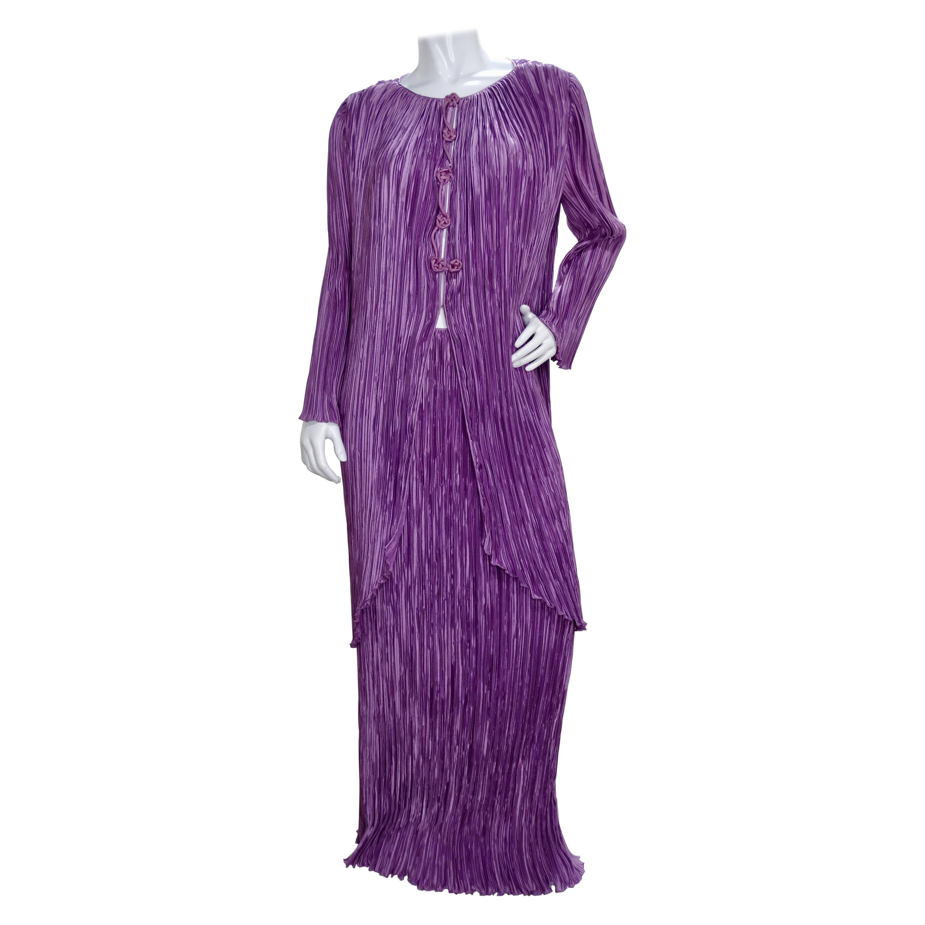 Mary McFadden 1980s Pleated Outfit