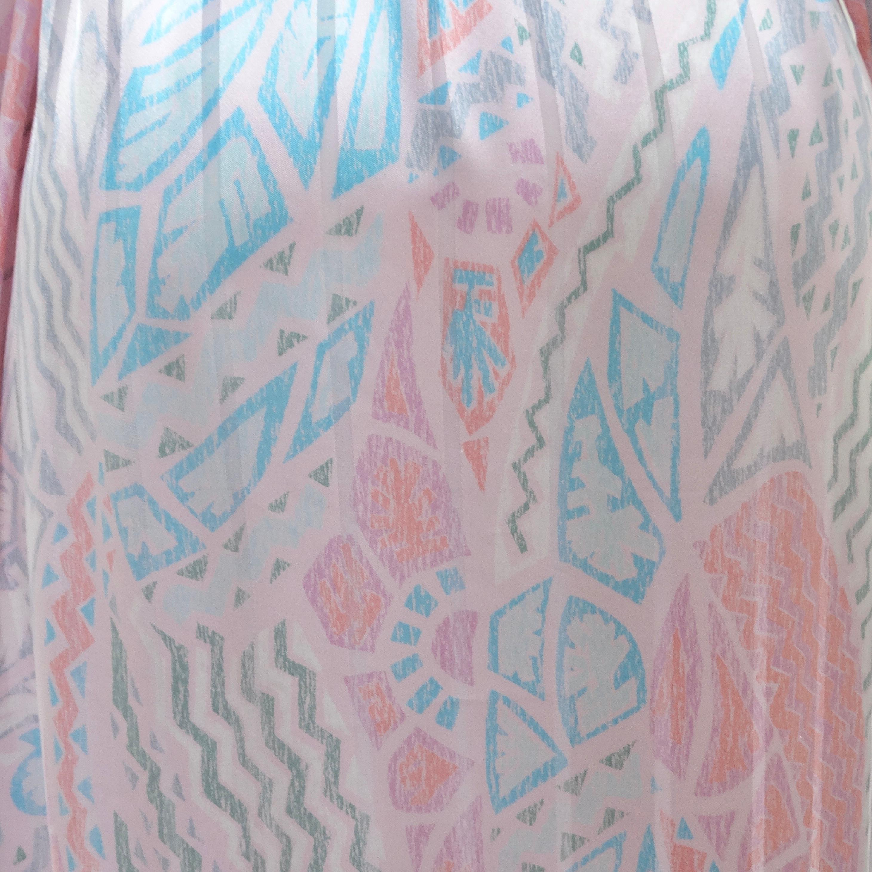 Mary Mcfadden 1980s Printed Robe For Sale 2