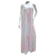 Vintage Mary McFadden 1980s Printed Slip Dress