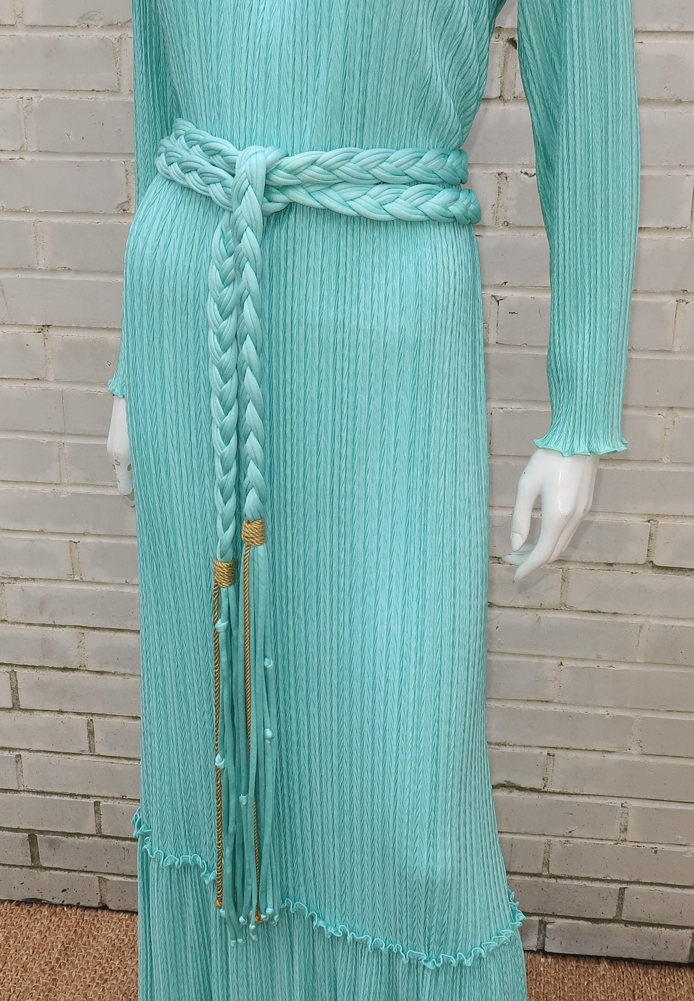 Blue Mary McFadden Aqua Goddess Dress