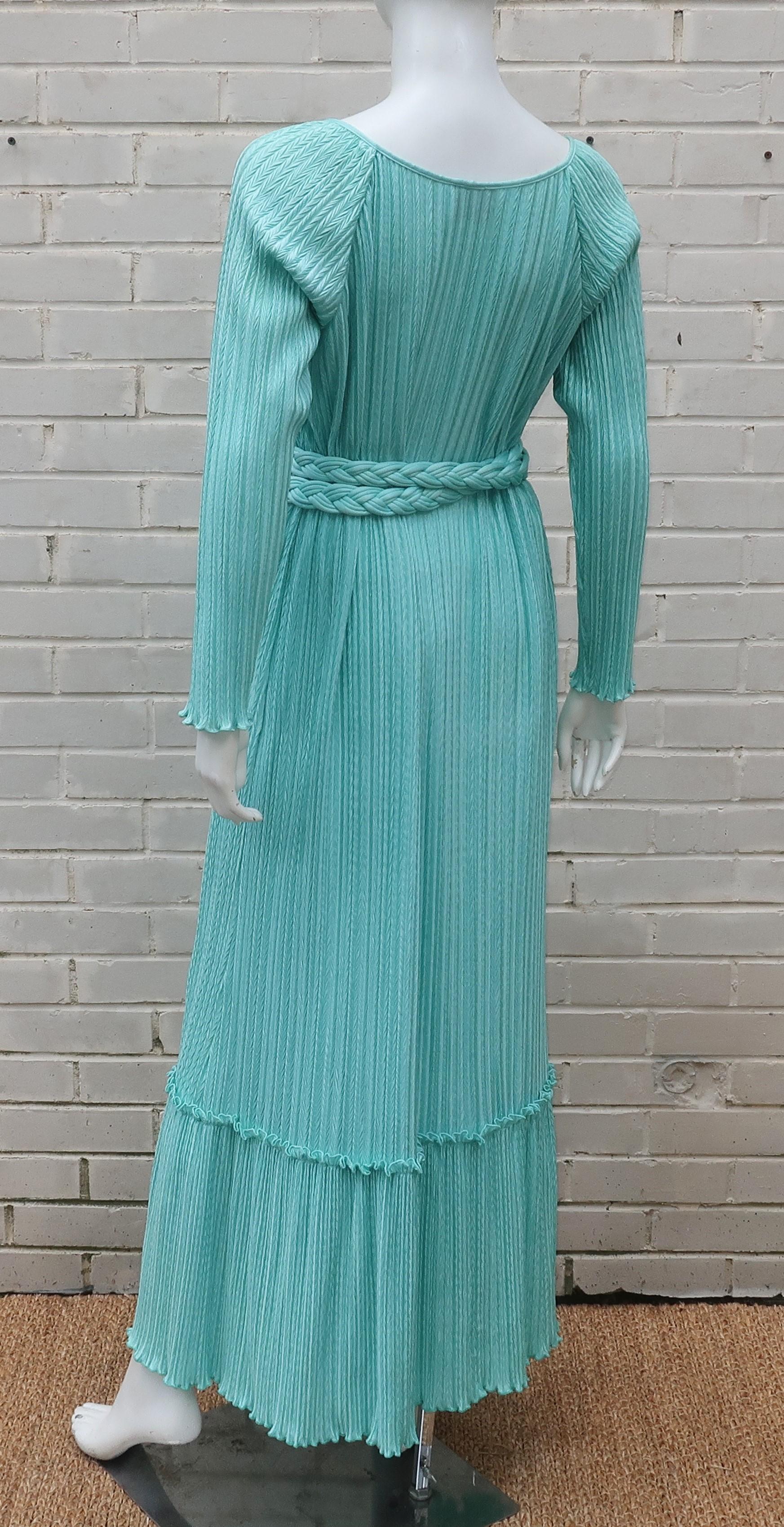 Women's Mary McFadden Aqua Goddess Dress