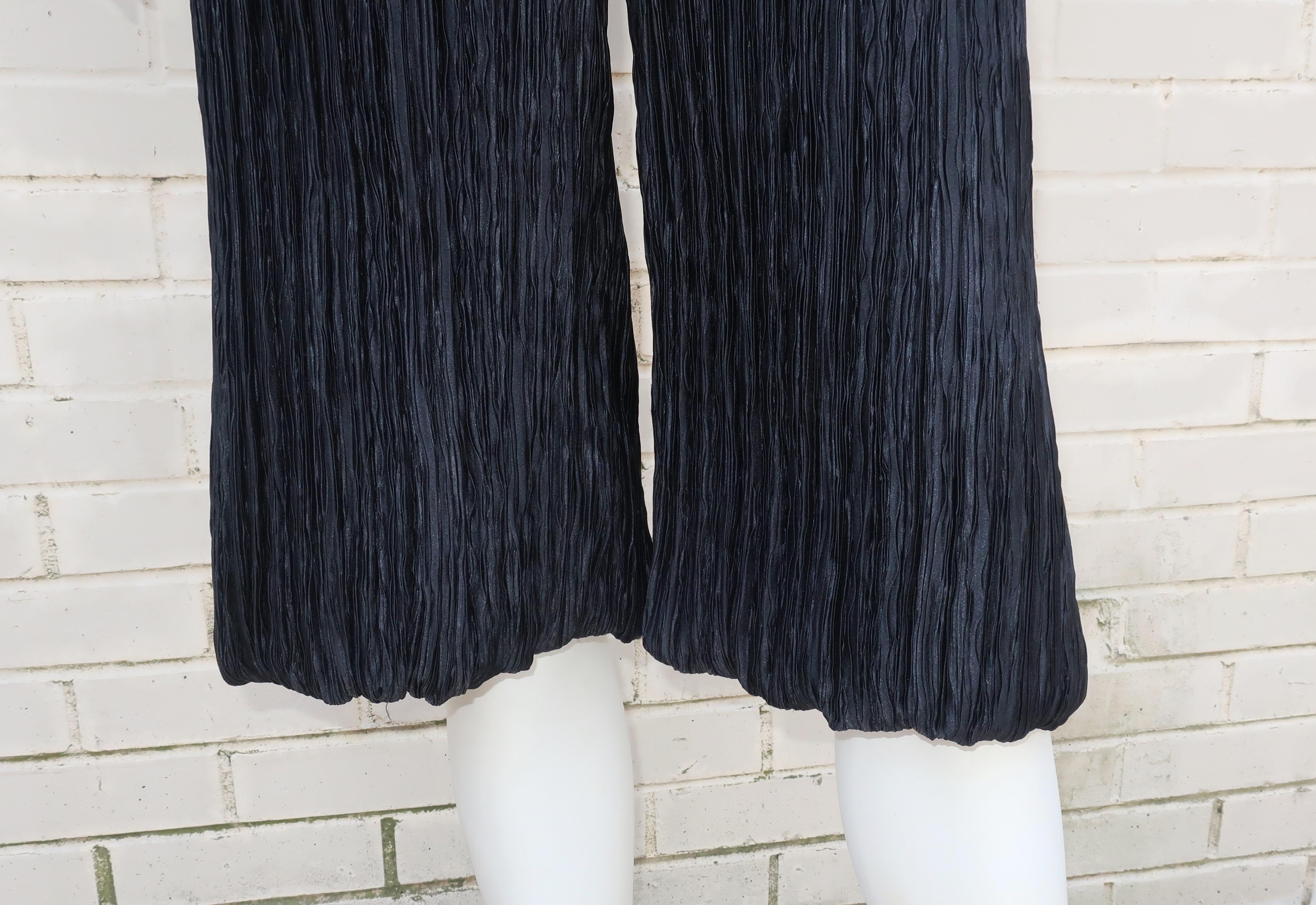 MARY MCFADDEN Black Romper Jumpsuit, 1970's For Sale 3