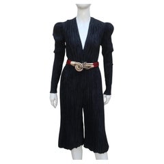 MARY MCFADDEN Black Romper Jumpsuit, 1970's