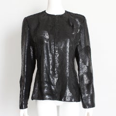 Mary McFadden Couture Jacket Sequins Evening Cocktail Formal Embellished Vintage