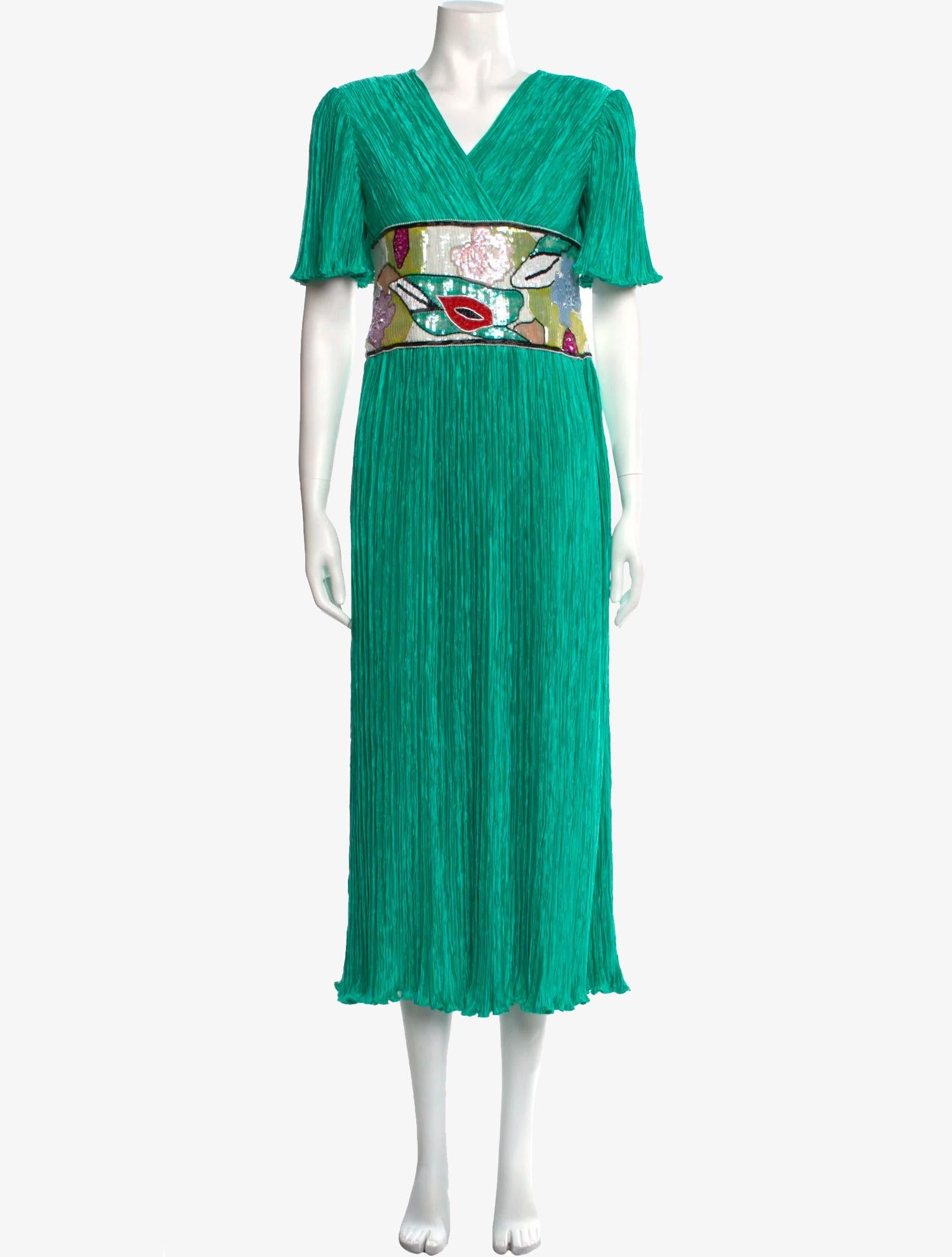 Robe à taille pailletée de Mary McFadden Bon état - En vente à New York, NY